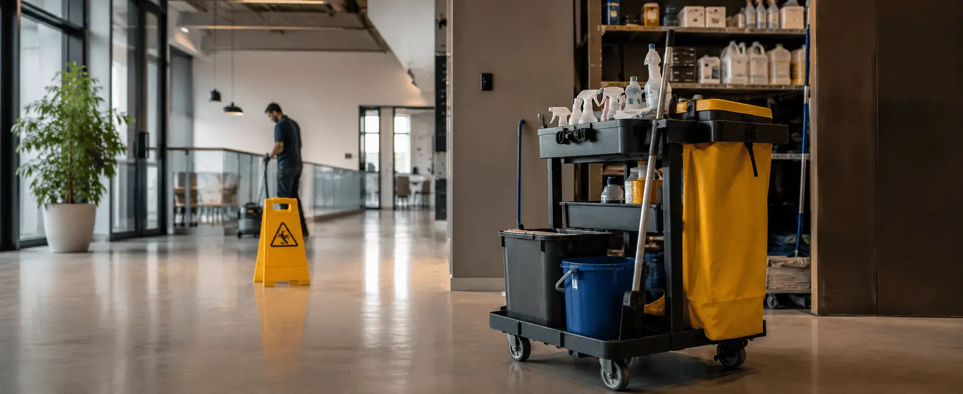 Commercial cleaning equipment and supplies