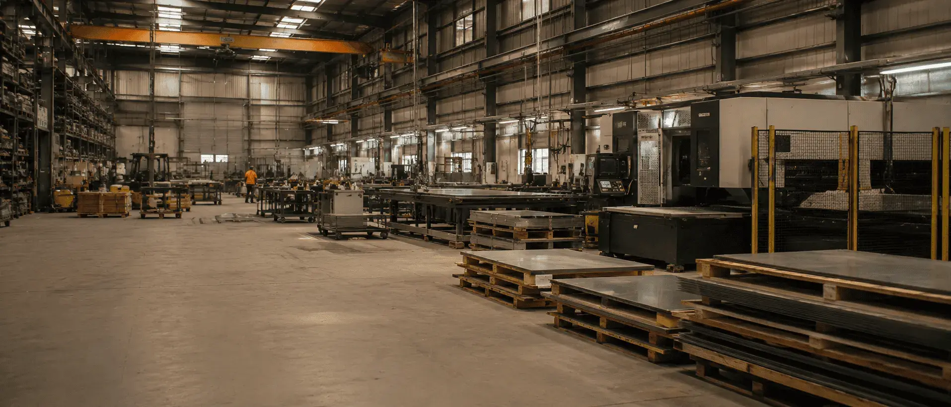 Manufacturing facility with machinery