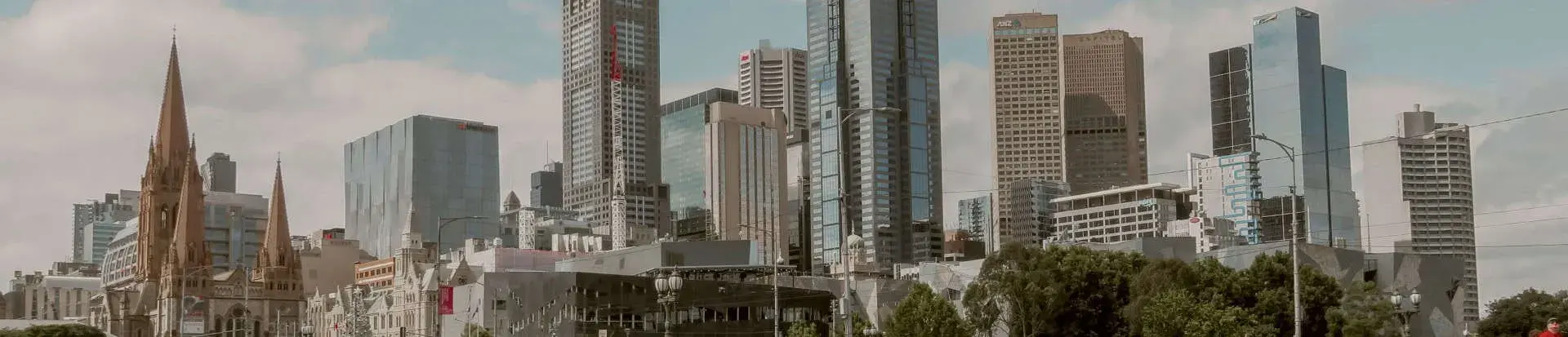 Melbourne city centre skyline with CBD office towers