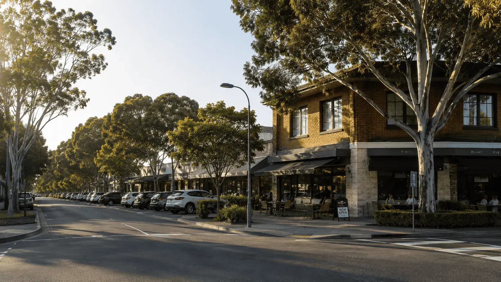 Mount Waverley suburb street with local businesses