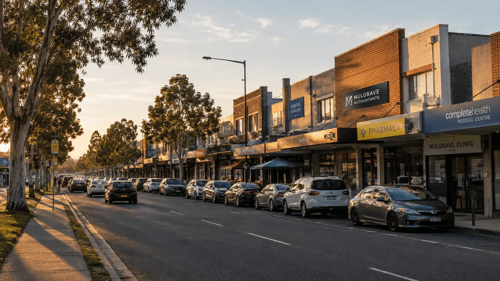 Mulgrave shopping strip with local stores