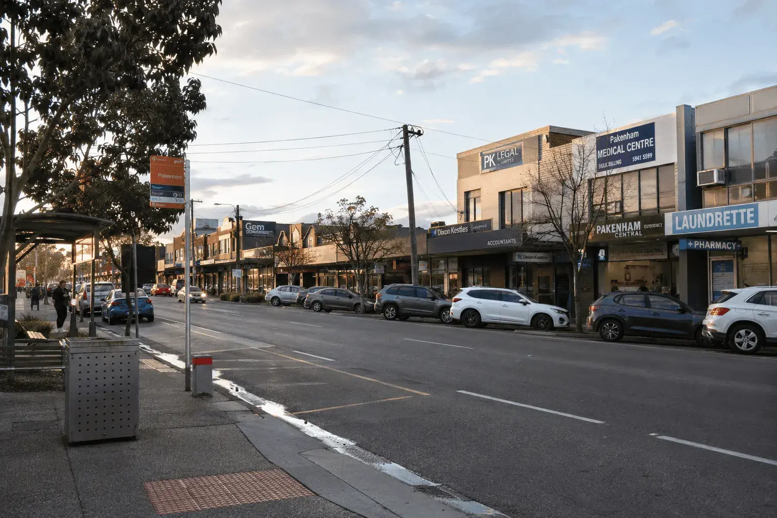 Pakenham business centre with shops and offices